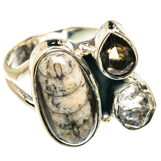 Orthoceras Fossil Rings handcrafted by Ana Silver Co - RING81536