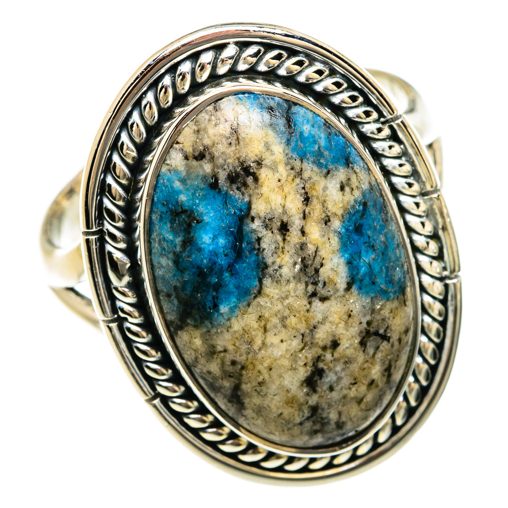 K2 Blue Azurite Rings handcrafted by Ana Silver Co - RING81545
