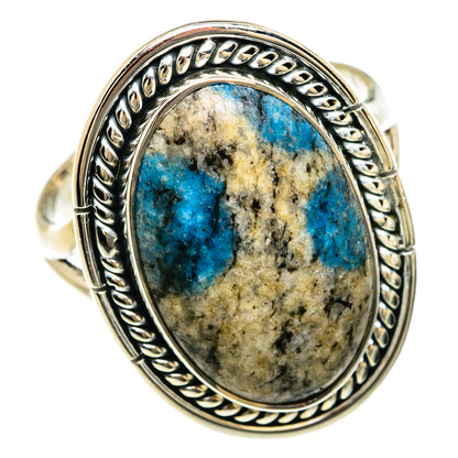 K2 Blue Azurite Rings handcrafted by Ana Silver Co - RING81545