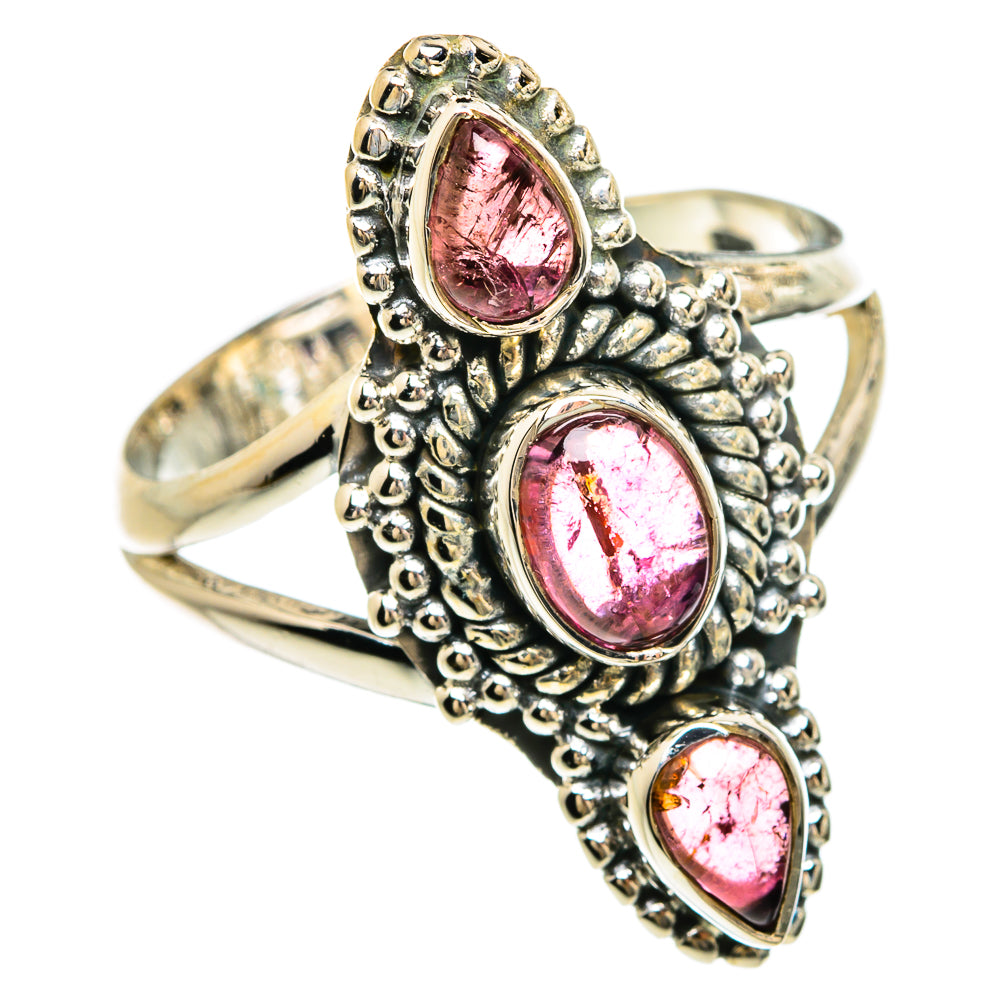 Pink Tourmaline Rings handcrafted by Ana Silver Co - RING81559