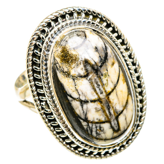 Orthoceras Fossil Rings handcrafted by Ana Silver Co - RING81572