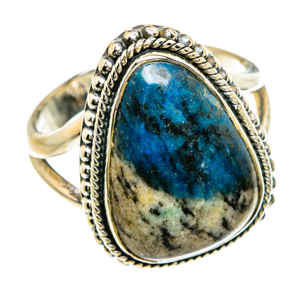 K2 Blue Azurite Rings handcrafted by Ana Silver Co - RING81576