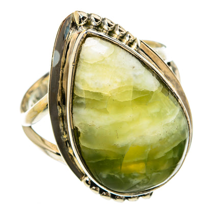 African Green Opal Rings handcrafted by Ana Silver Co - RING81582