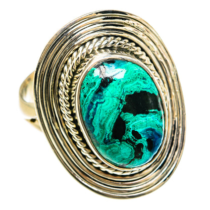 Malachite In Chrysocolla Rings handcrafted by Ana Silver Co - RING81583