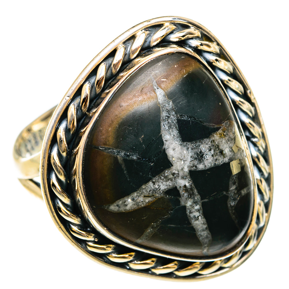 Septarian Geode Rings handcrafted by Ana Silver Co - RING81595