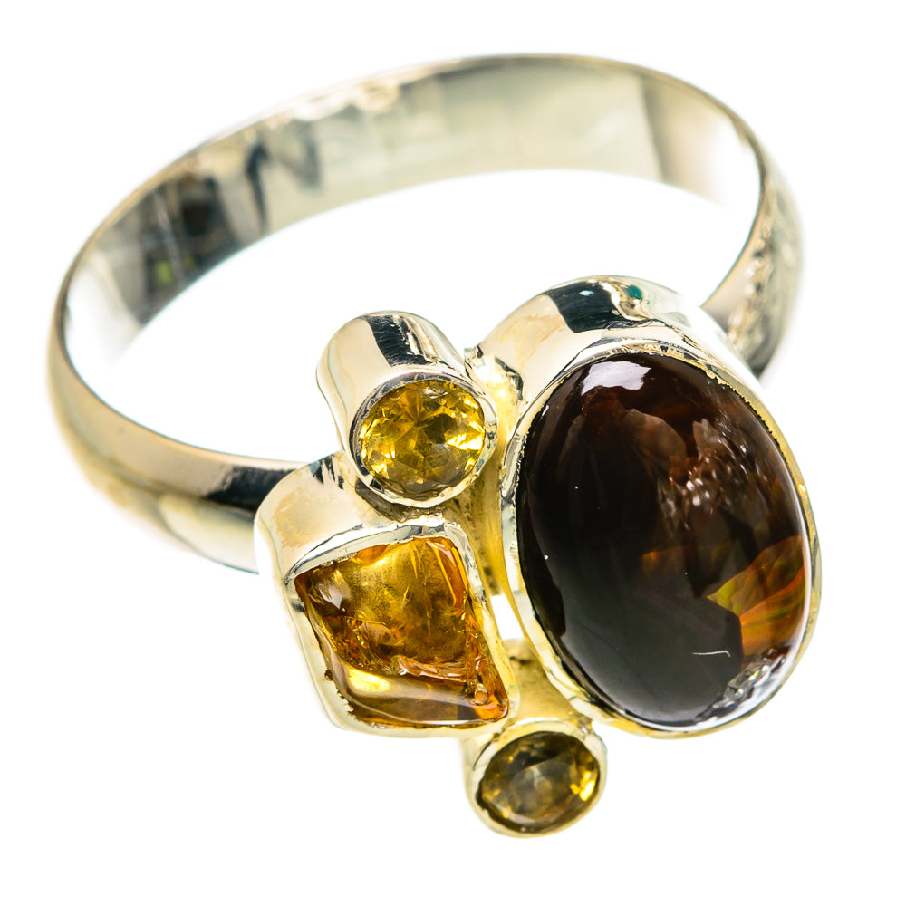 Mexican Fire Agate Rings handcrafted by Ana Silver Co - RING81614