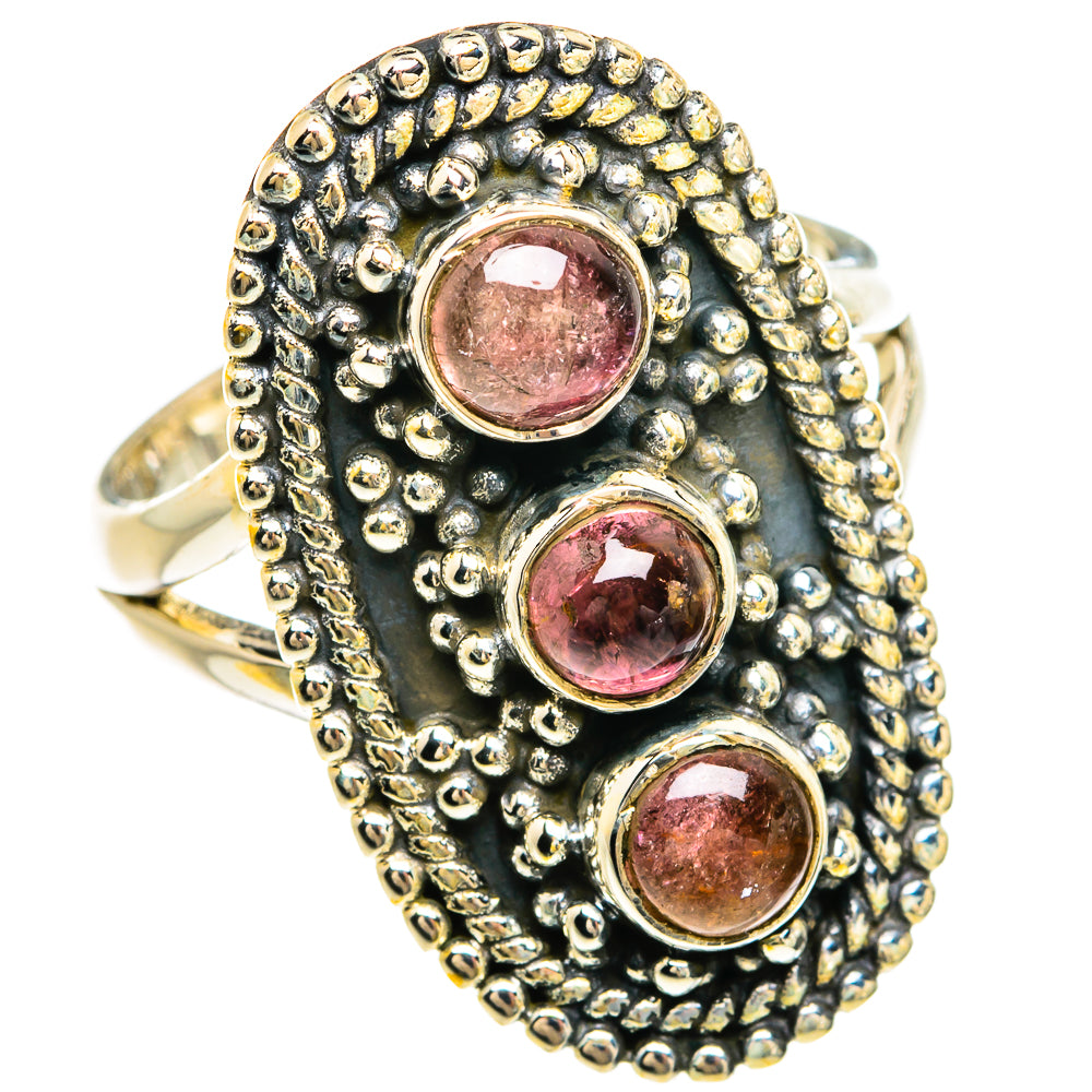 Pink Tourmaline Rings handcrafted by Ana Silver Co - RING81618