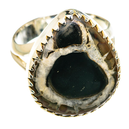 Septarian Geode Rings handcrafted by Ana Silver Co - RING81626