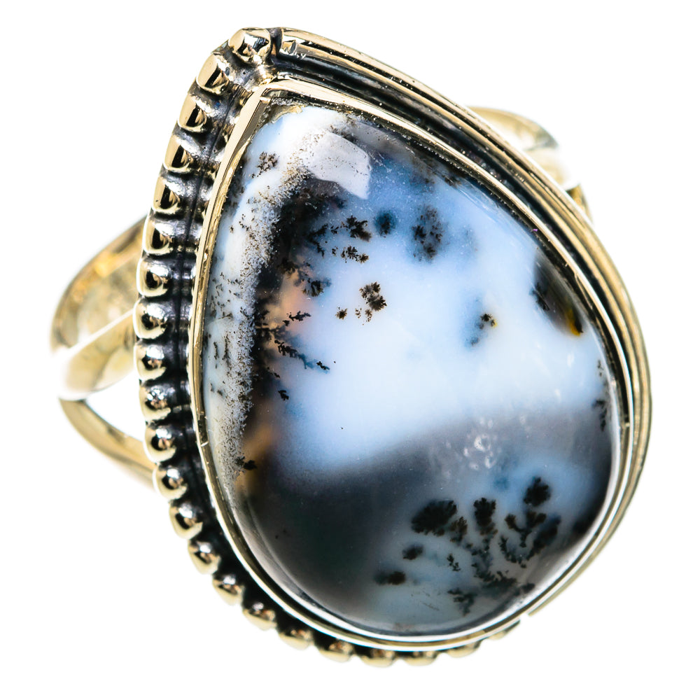 Dendritic Opal Rings handcrafted by Ana Silver Co - RING81627