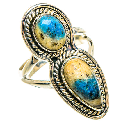 K2 Blue Azurite Rings handcrafted by Ana Silver Co - RING81634