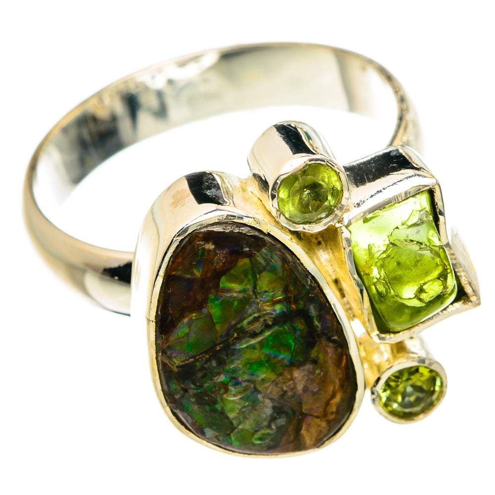 Ammolite Rings handcrafted by Ana Silver Co - RING81642