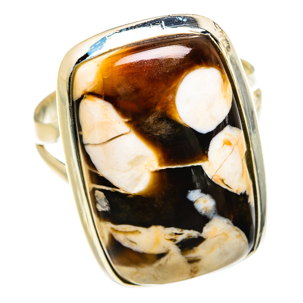 Peanut Wood Jasper Rings handcrafted by Ana Silver Co - RING81644