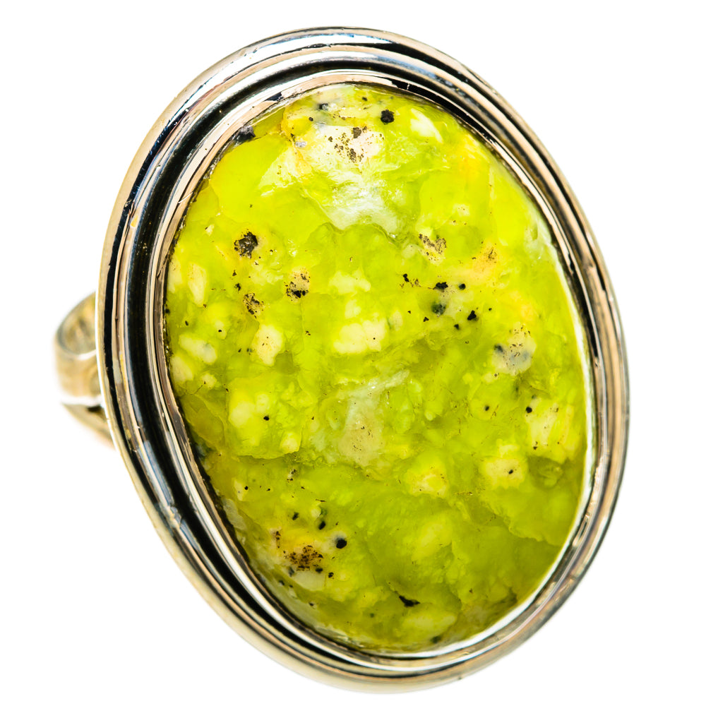 African Green Opal Rings handcrafted by Ana Silver Co - RING81696