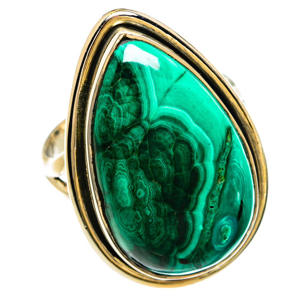 Malachite Rings handcrafted by Ana Silver Co - RING81708