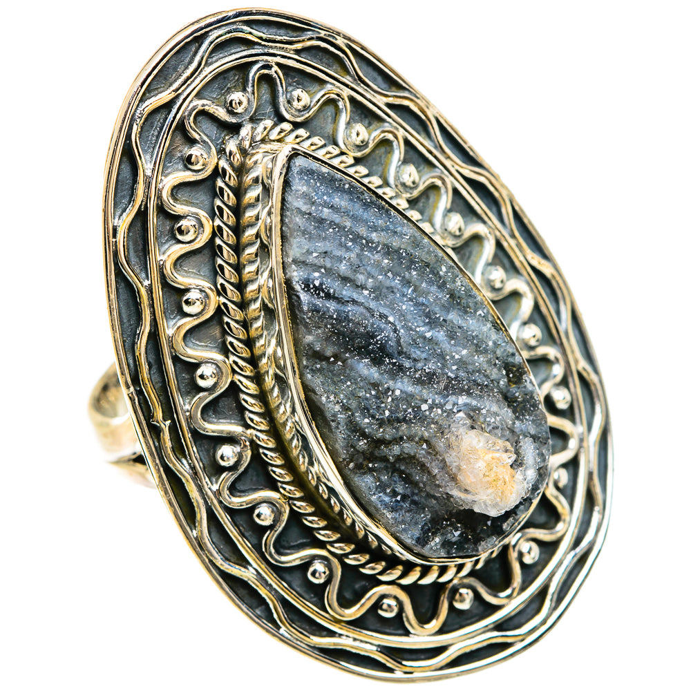 Desert Druzy Rings handcrafted by Ana Silver Co - RING81733 - Photo 2