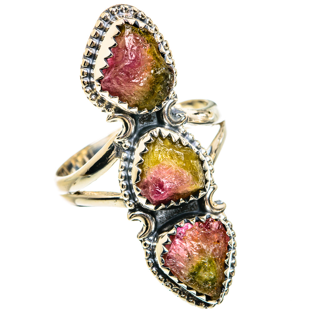 Watermelon Tourmaline Rings handcrafted by Ana Silver Co - RING81750