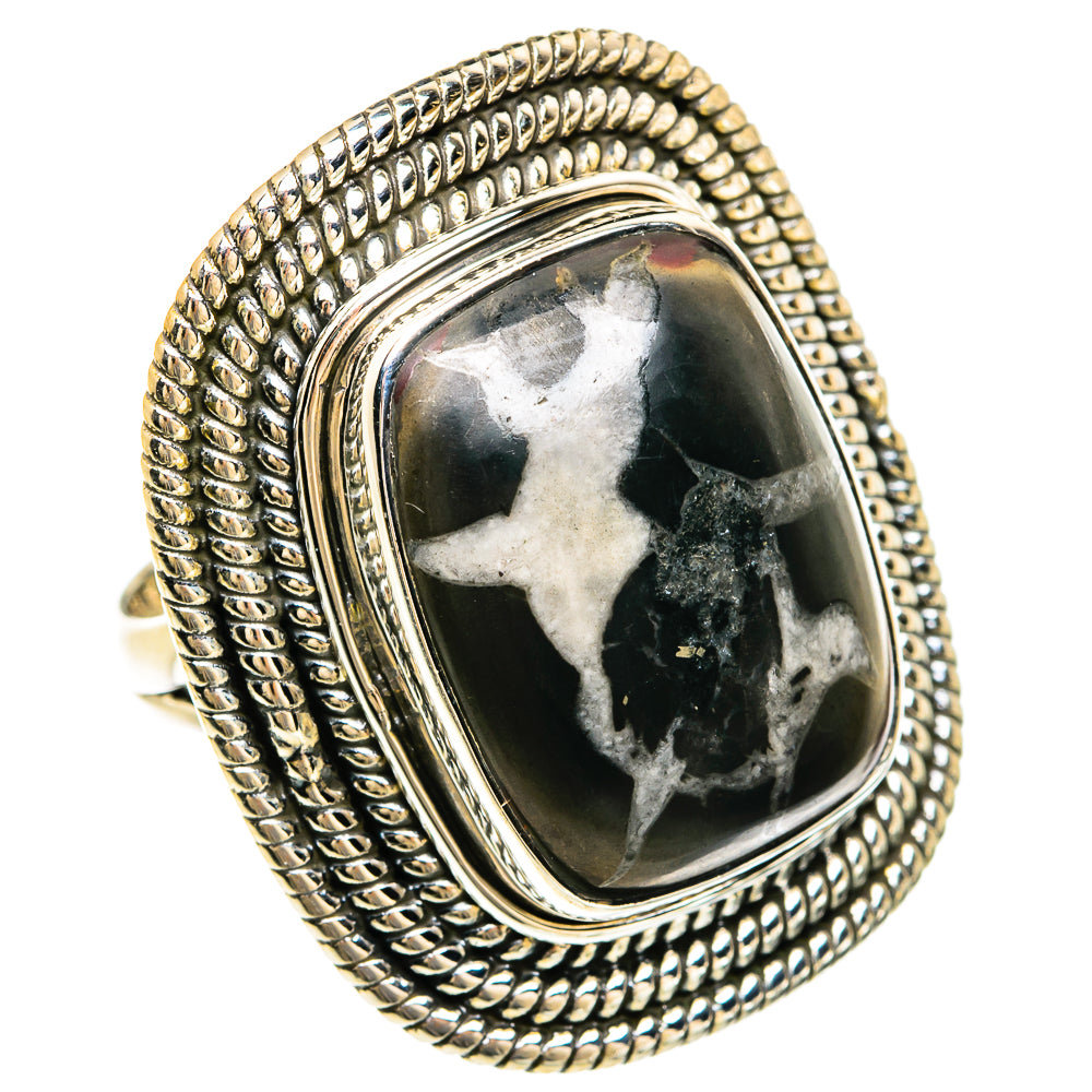 Septarian Geode Rings handcrafted by Ana Silver Co - RING81756