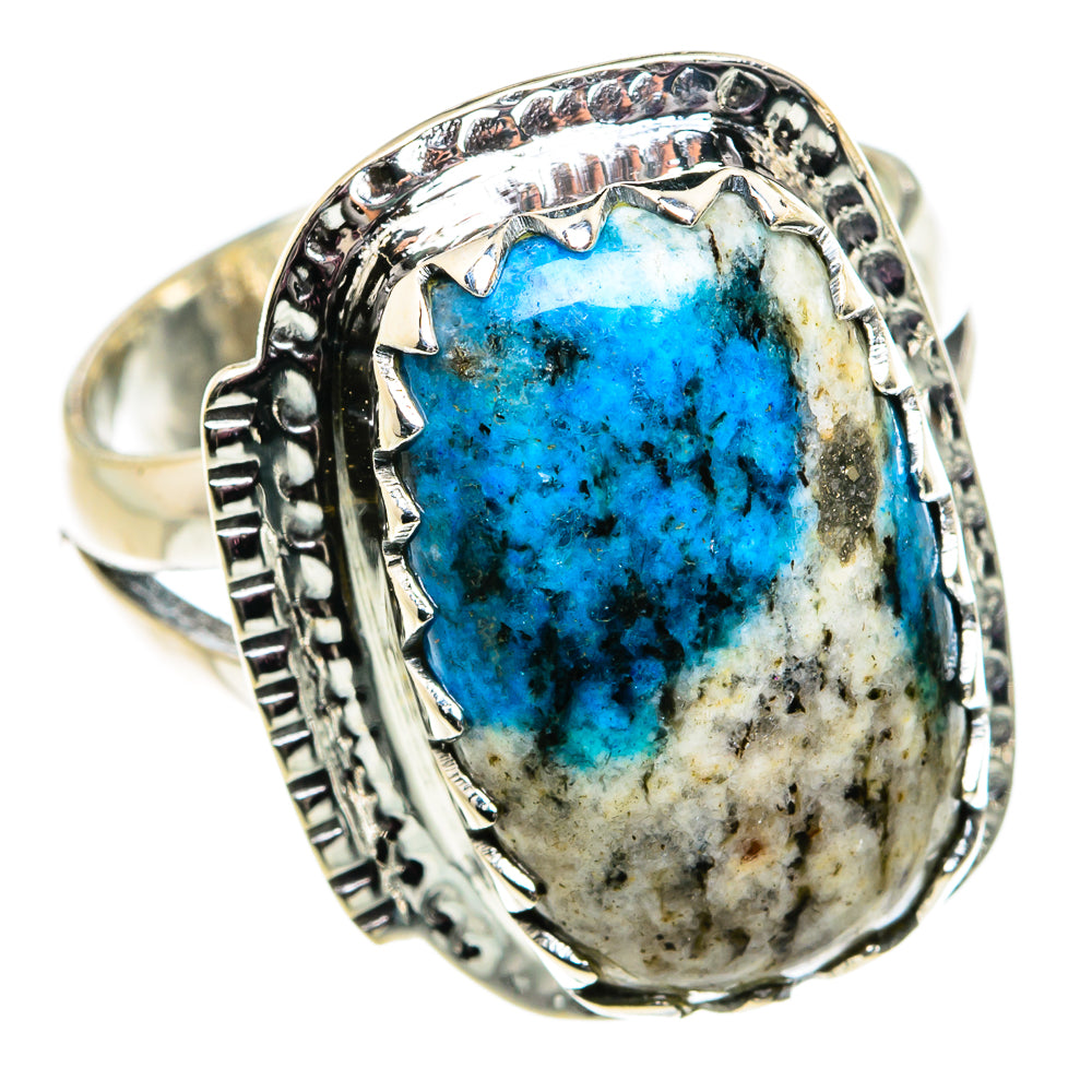 K2 Blue Azurite Rings handcrafted by Ana Silver Co - RING81773