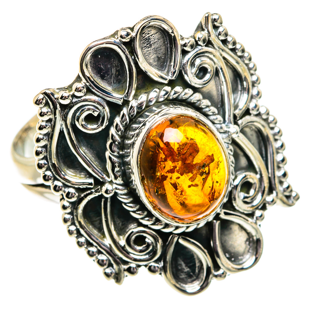 Baltic Amber Rings handcrafted by Ana Silver Co - RING81786