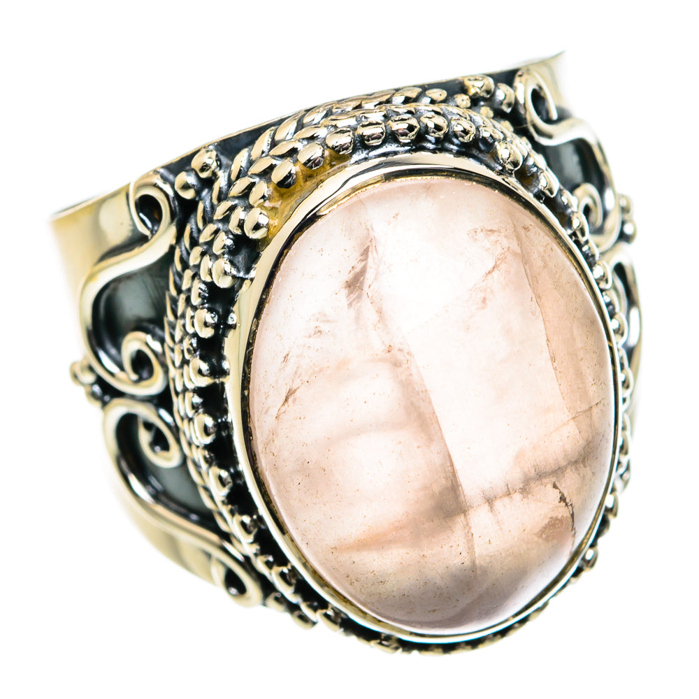 Rose Quartz Rings handcrafted by Ana Silver Co - RING81787