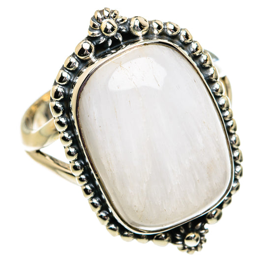 White Scolecite Rings handcrafted by Ana Silver Co - RING81795