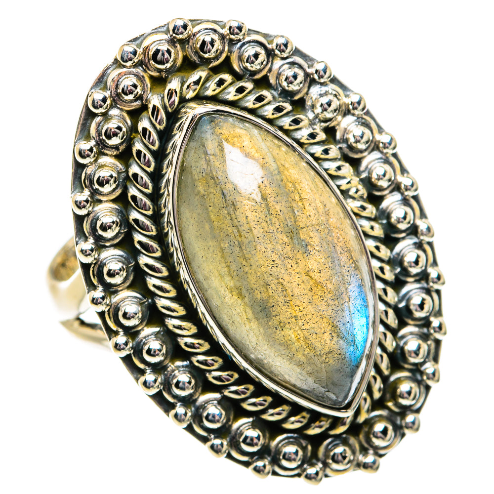 Labradorite Rings handcrafted by Ana Silver Co - RING81809