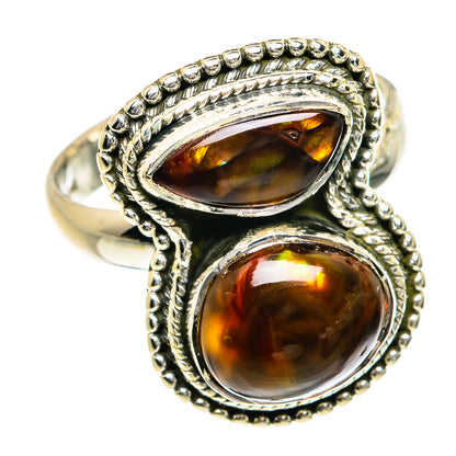 Mexican Fire Agate Rings handcrafted by Ana Silver Co - RING81819