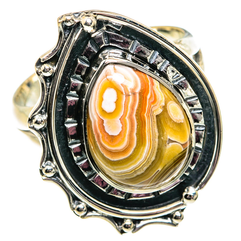 Laguna Lace Agate Rings handcrafted by Ana Silver Co - RING81822