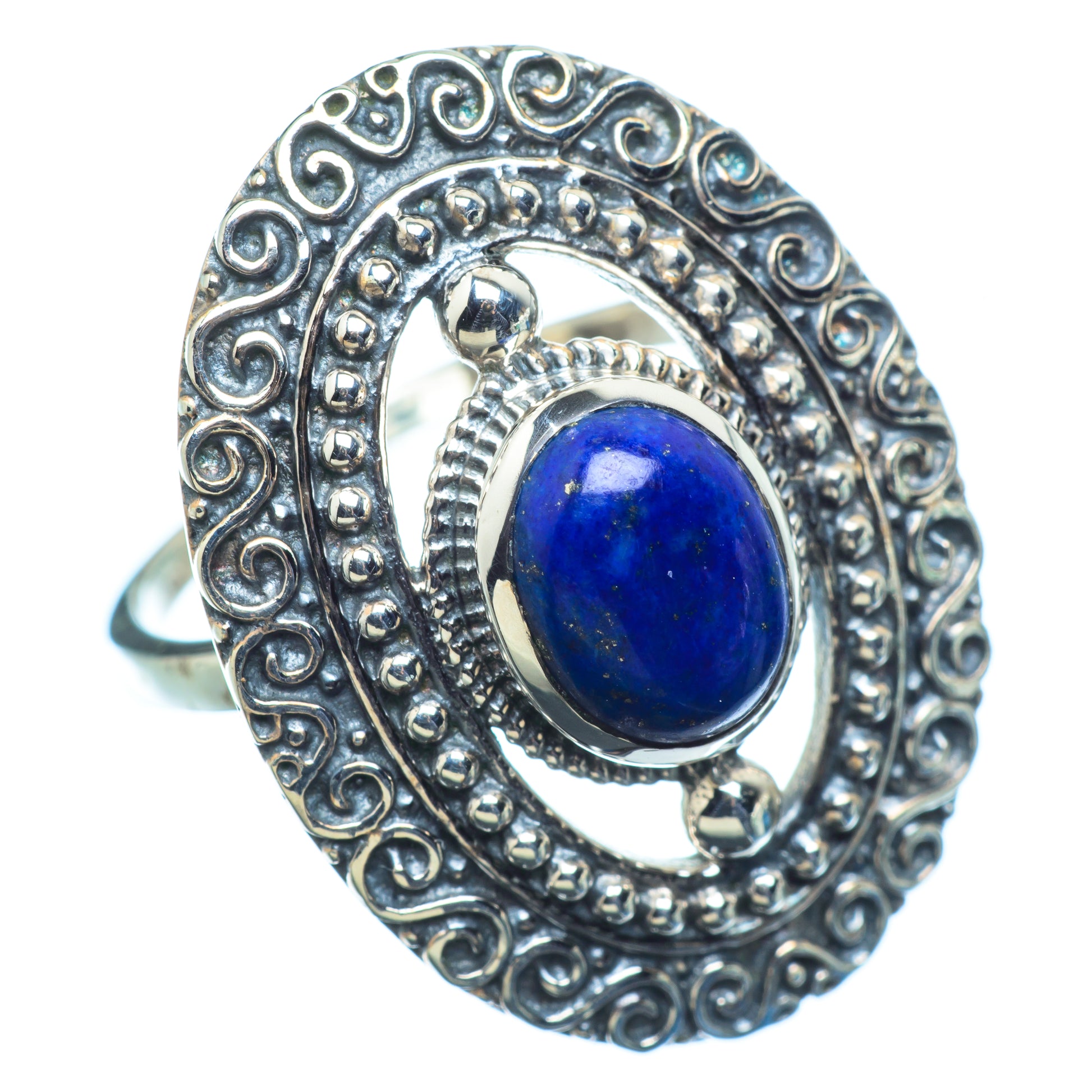 Lapis Lazuli Rings handcrafted by Ana Silver Co - RING8184
