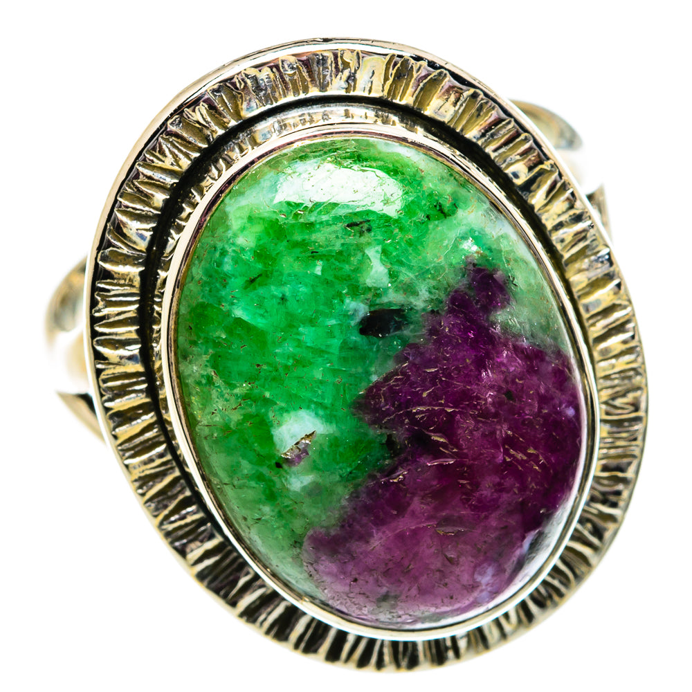 Ruby Zoisite Rings handcrafted by Ana Silver Co - RING81851