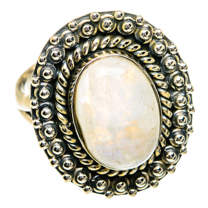 Rainbow Moonstone Rings handcrafted by Ana Silver Co - RING81872