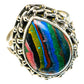 Rainbow Calsilica Rings handcrafted by Ana Silver Co - RING81874