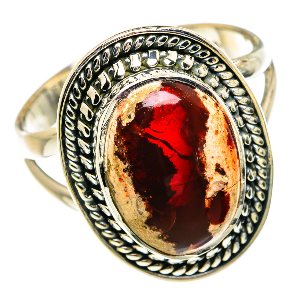 Mexican Fire Opal Rings handcrafted by Ana Silver Co - RING81875
