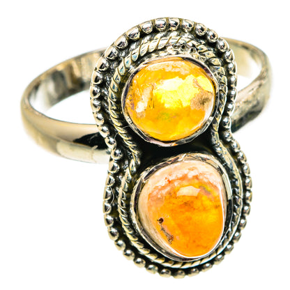 Mexican Fire Opal Rings handcrafted by Ana Silver Co - RING81909
