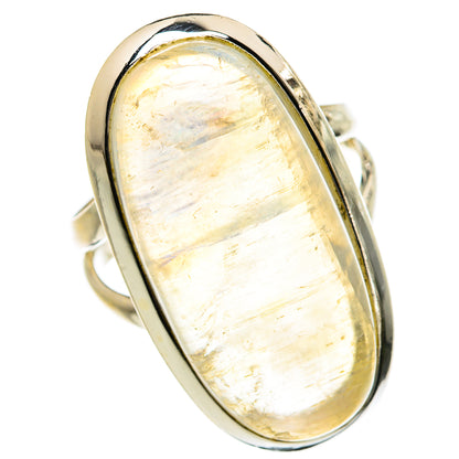 Rainbow Moonstone Rings handcrafted by Ana Silver Co - RING81937
