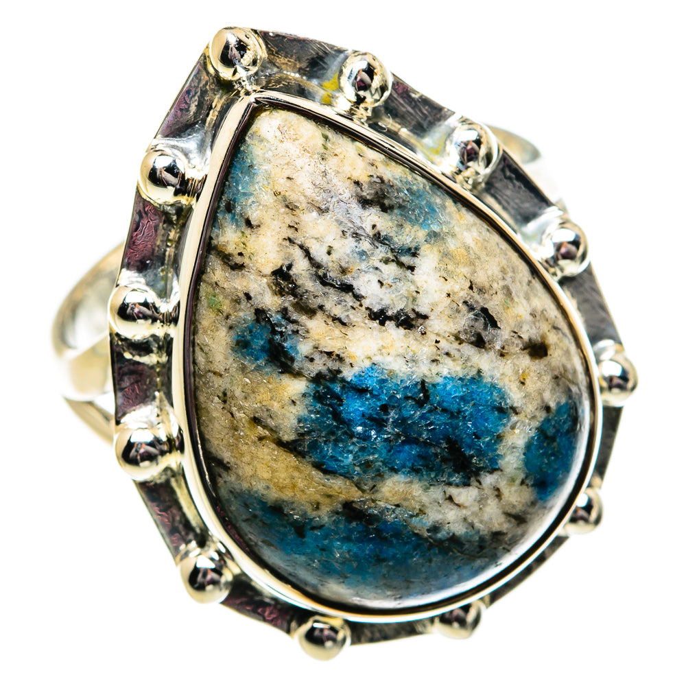 K2 Blue Azurite Rings handcrafted by Ana Silver Co - RING81951