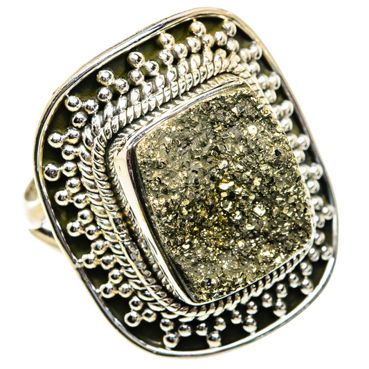 Pyrite Druzy Rings handcrafted by Ana Silver Co - RING81969