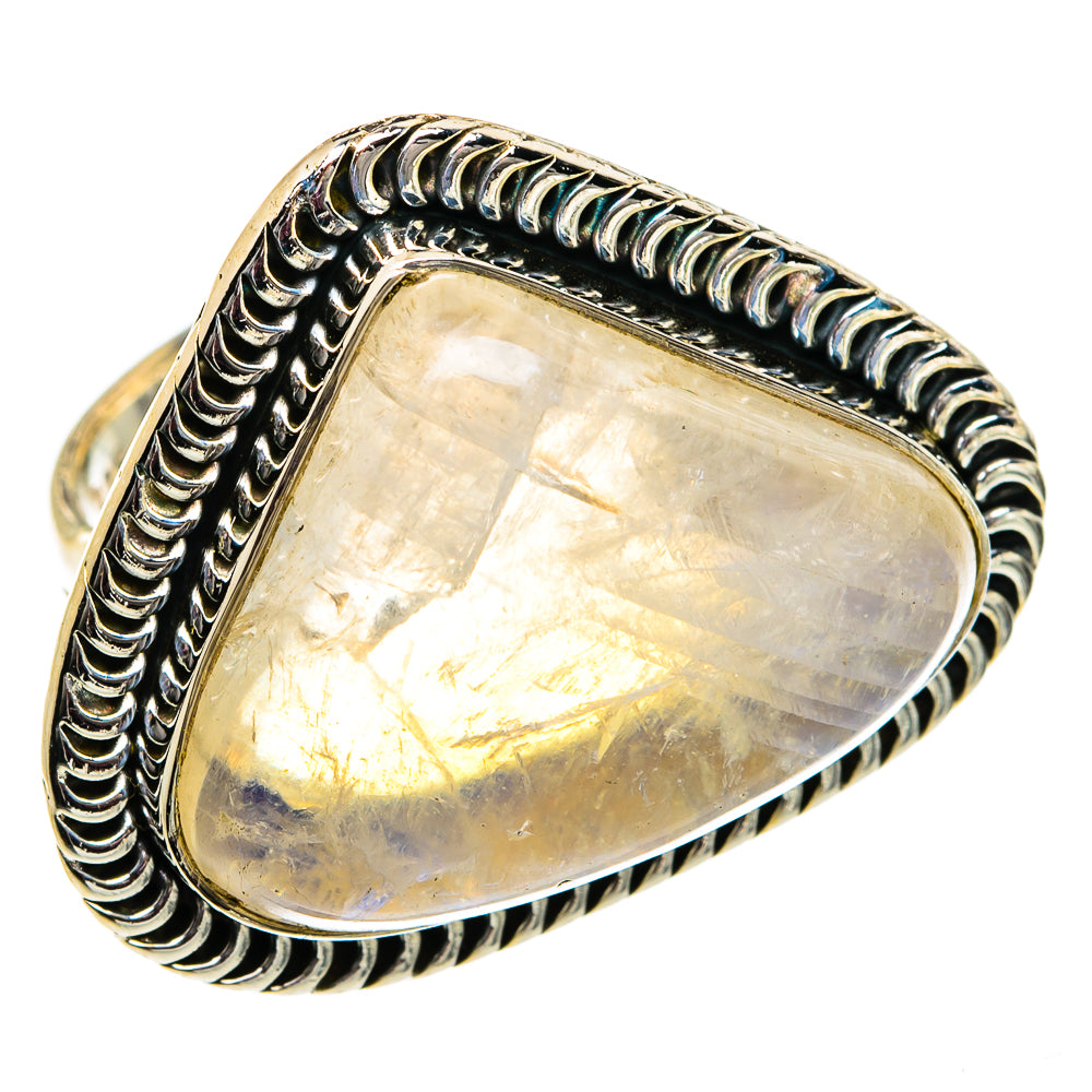 Rainbow Moonstone Rings handcrafted by Ana Silver Co - RING81977