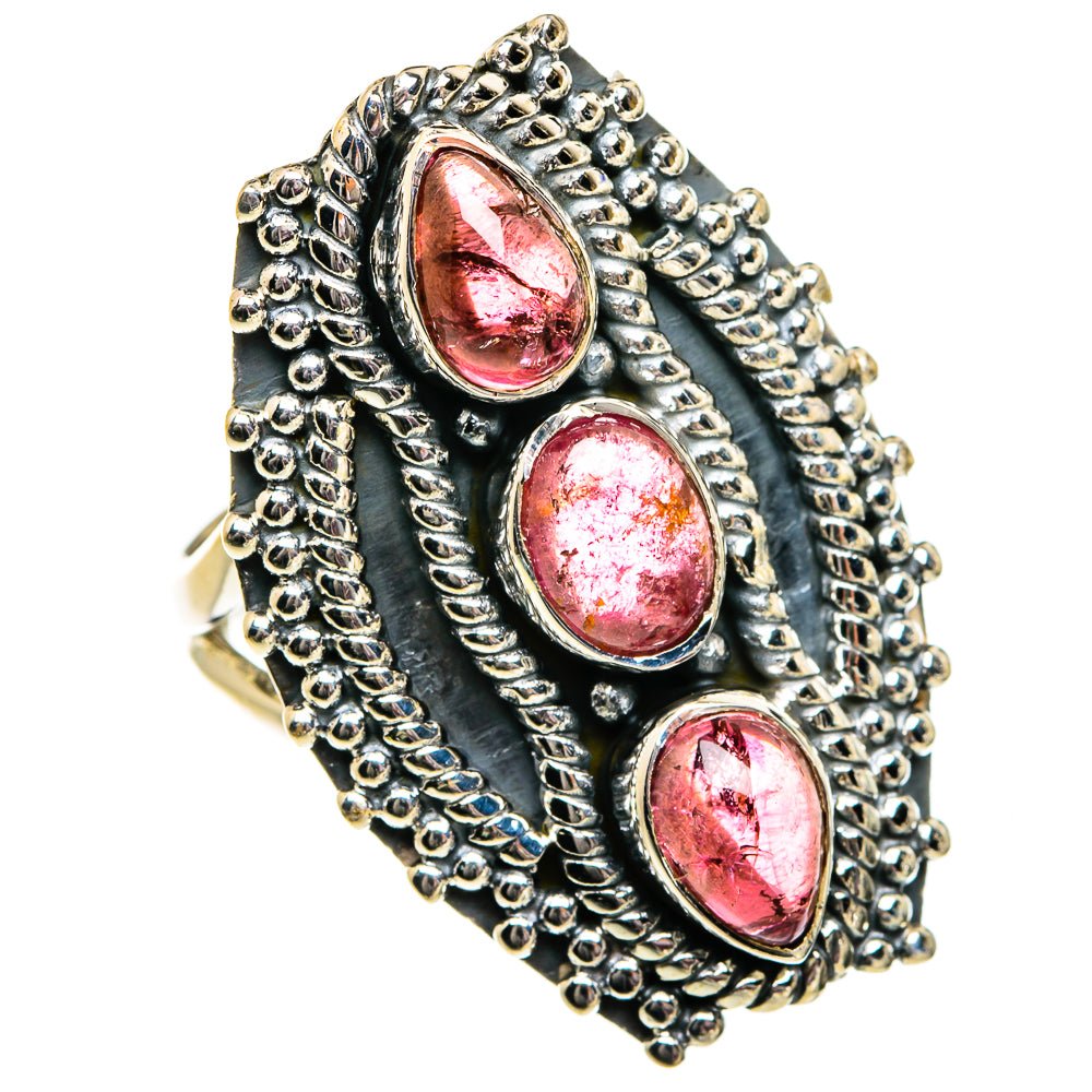 Pink Tourmaline Rings handcrafted by Ana Silver Co - RING82012