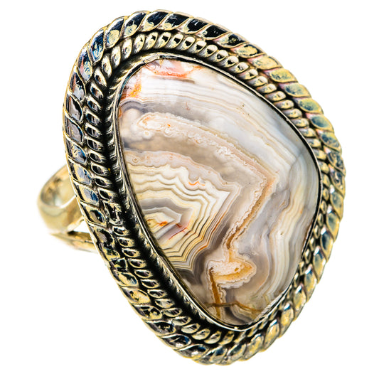 Laguna Lace Agate Rings handcrafted by Ana Silver Co - RING82026