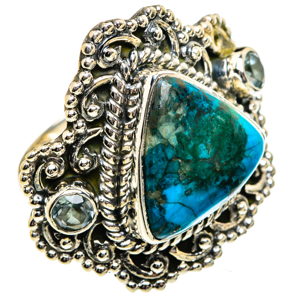 Chrysocolla Rings handcrafted by Ana Silver Co - RING82032