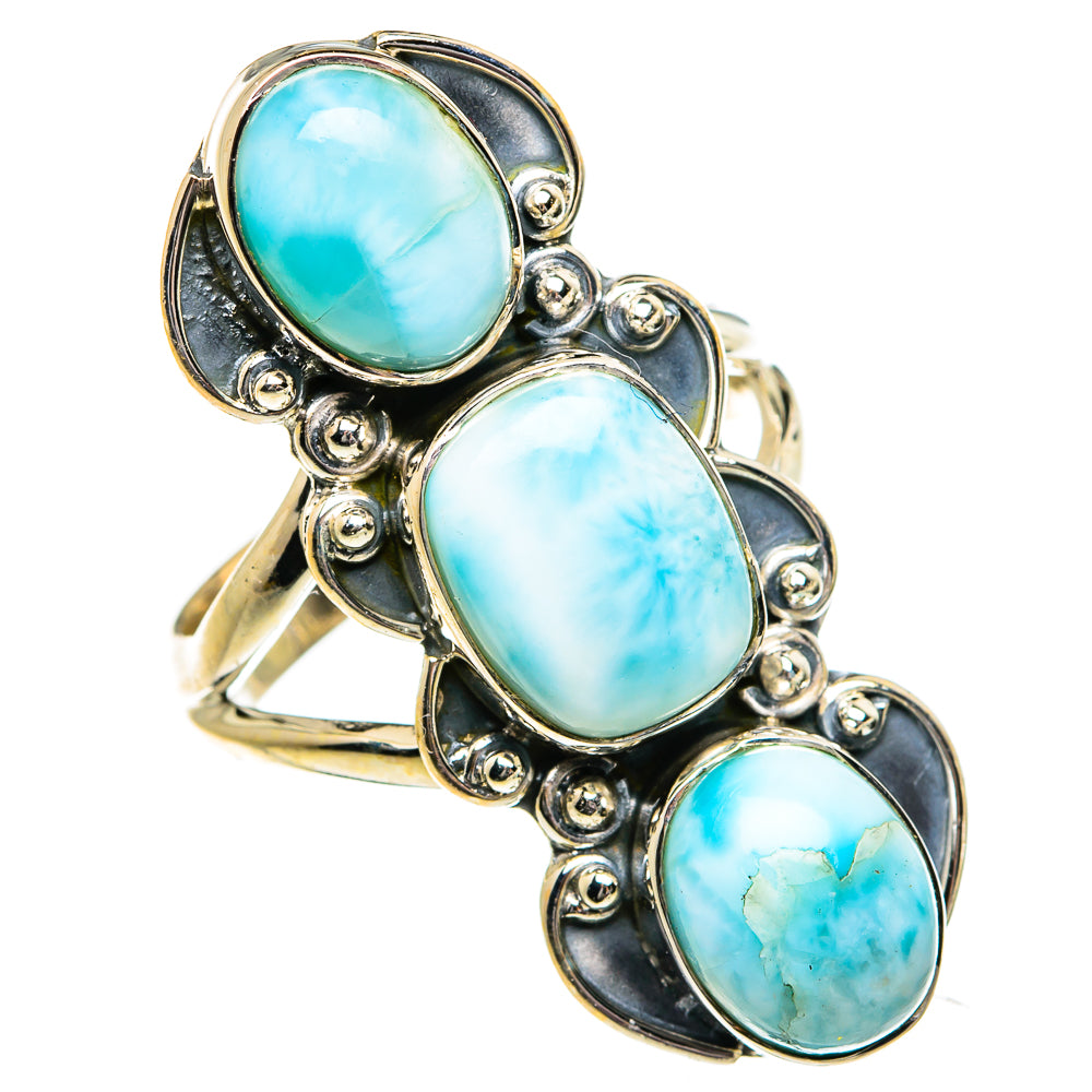 Larimar Rings handcrafted by Ana Silver Co - RING82034