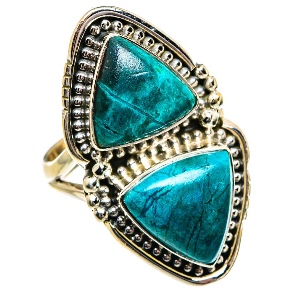 Chrysocolla Rings handcrafted by Ana Silver Co - RING82056