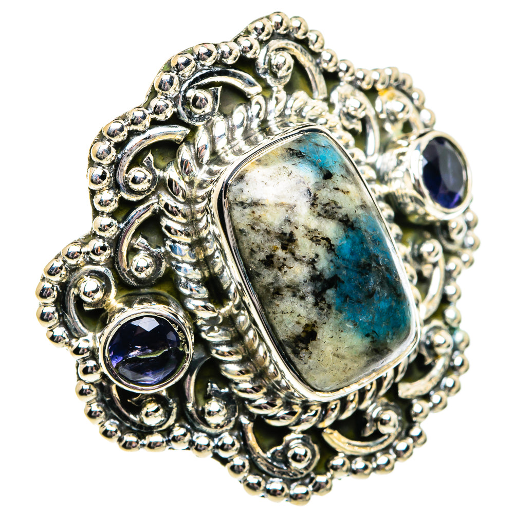 K2 Blue Azurite Rings handcrafted by Ana Silver Co - RING82059