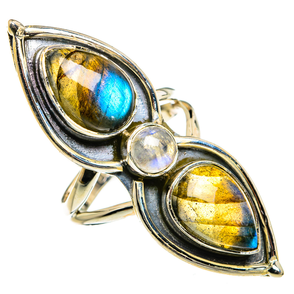 Labradorite Rings handcrafted by Ana Silver Co - RING82061
