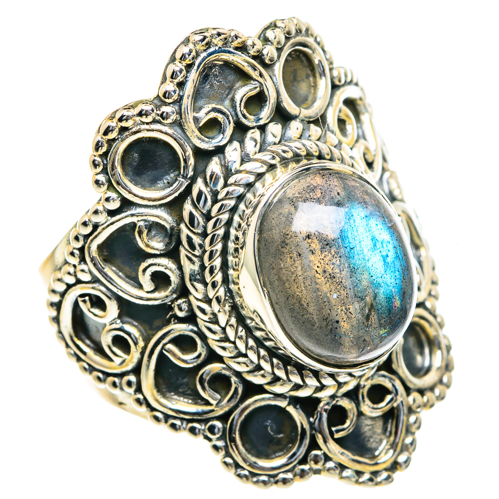 Labradorite Rings handcrafted by Ana Silver Co - RING82067