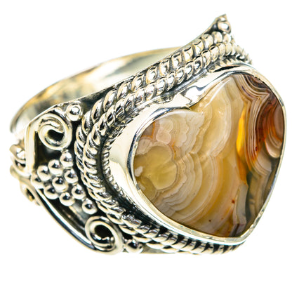 Laguna Lace Agate Rings handcrafted by Ana Silver Co - RING82081