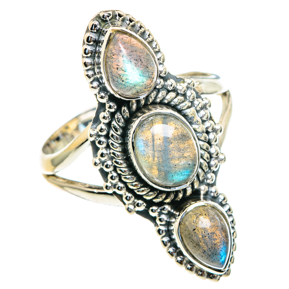 Labradorite Rings handcrafted by Ana Silver Co - RING82113