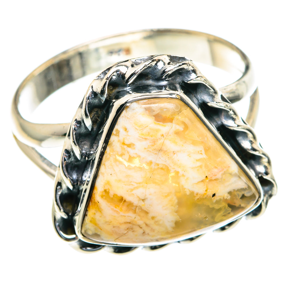Plume Agate Rings handcrafted by Ana Silver Co - RING82127