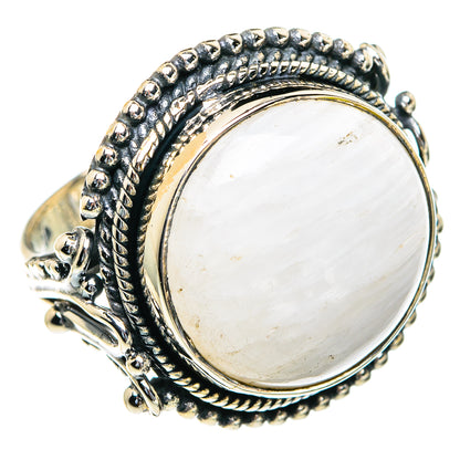 Rainbow Moonstone Rings handcrafted by Ana Silver Co - RING82138